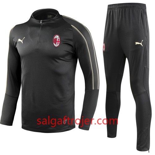 AC Milan Sweatshirt Dragt Sort 2018-2019 AC Milan Sweatshirt Dragt Sort 2018-2019